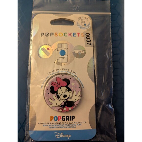 PopSockets PopGrip Character Cell Phone Grip & Stand - Minnie Sparkle Disney - Picture 1 of 2